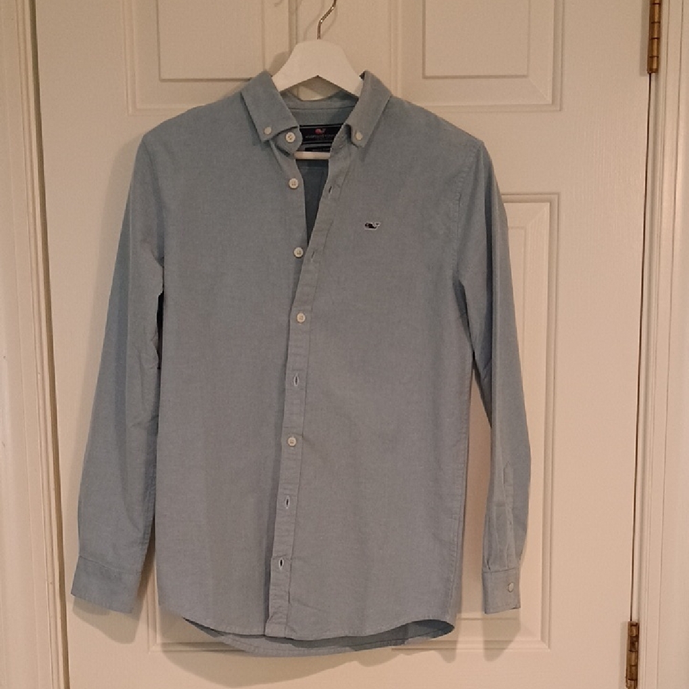 Vineyard Vines Boys Pale Blue Button-Down Oxford Shirt